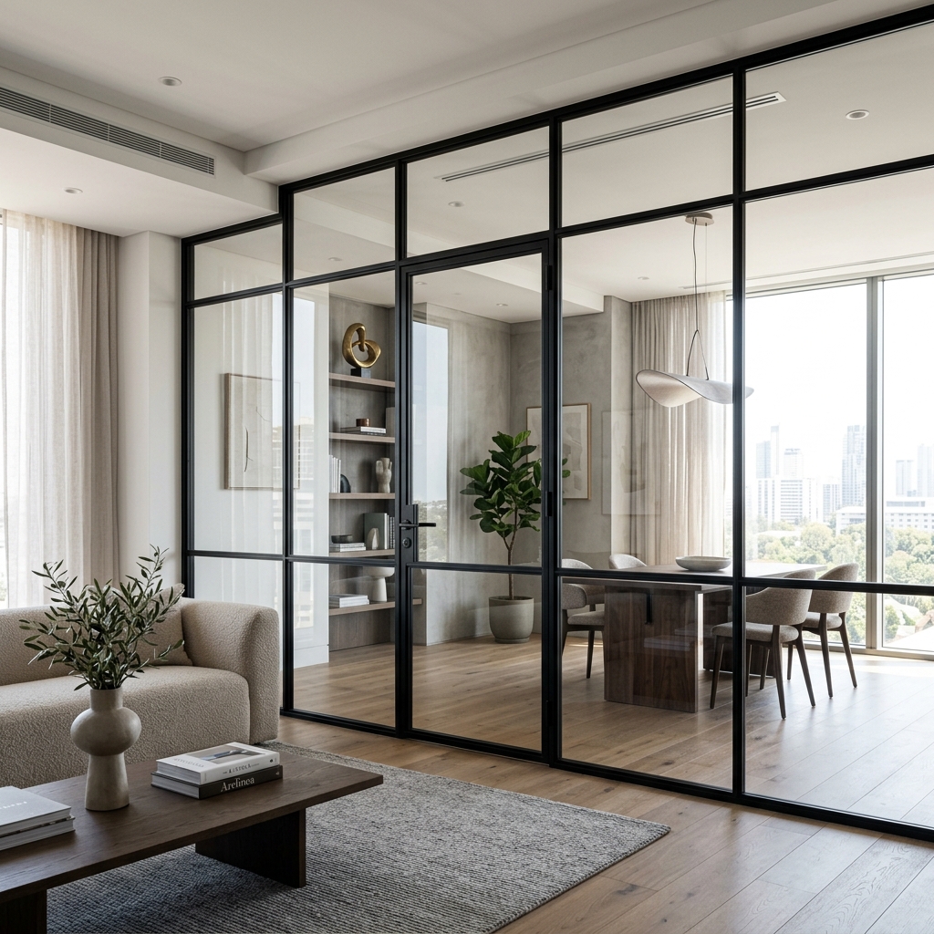 Luxury interior glass partition wall